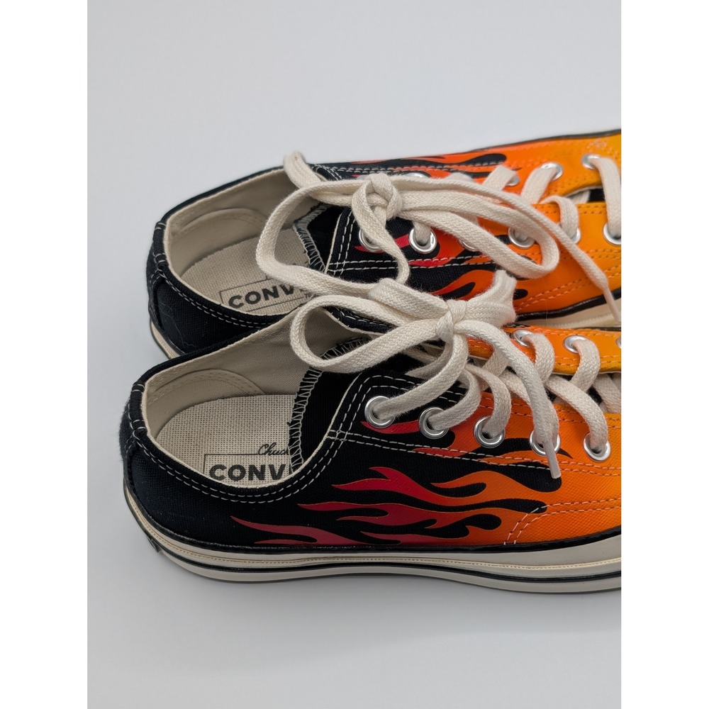 Converse Chuck 70 Archival Flame Print Low Top Black Red 167813C Womens 7 Mens 5 - Picture 7 of 12